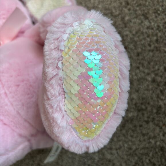 BEE HAPPY Soft Bonnie The Easter Bunny Plush Reverse Sequin Ears & Paws 10.5" - Picture 6 of 10